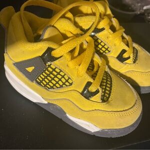 Kids Yellow and Gray Sneakers